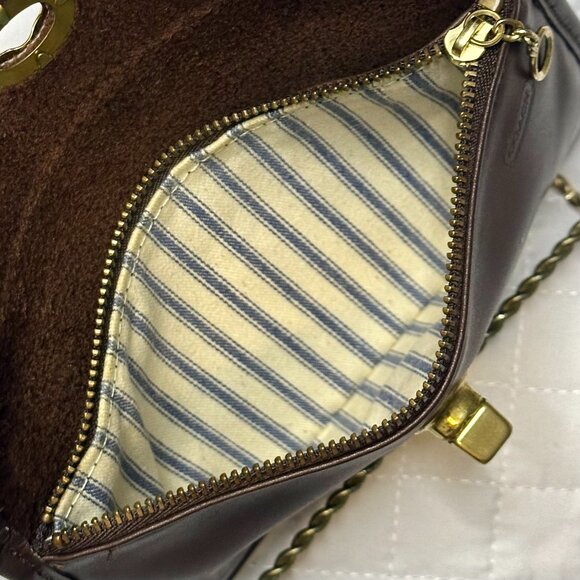 Coach Vintage Leather Turn Lock Case Wallet Mahogany Brass 7171 - Picture 8 of 15